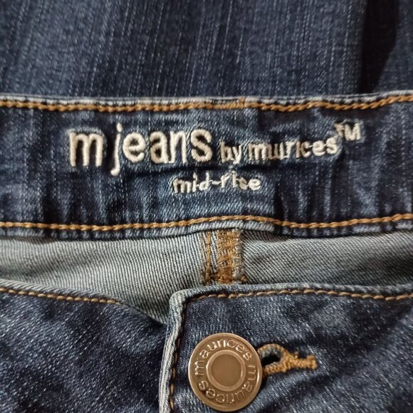 M. Jeans by Maurices Mid Rise Straight Leg Jeans Women’s Size 12 Short Blue - Picture 4 of 6